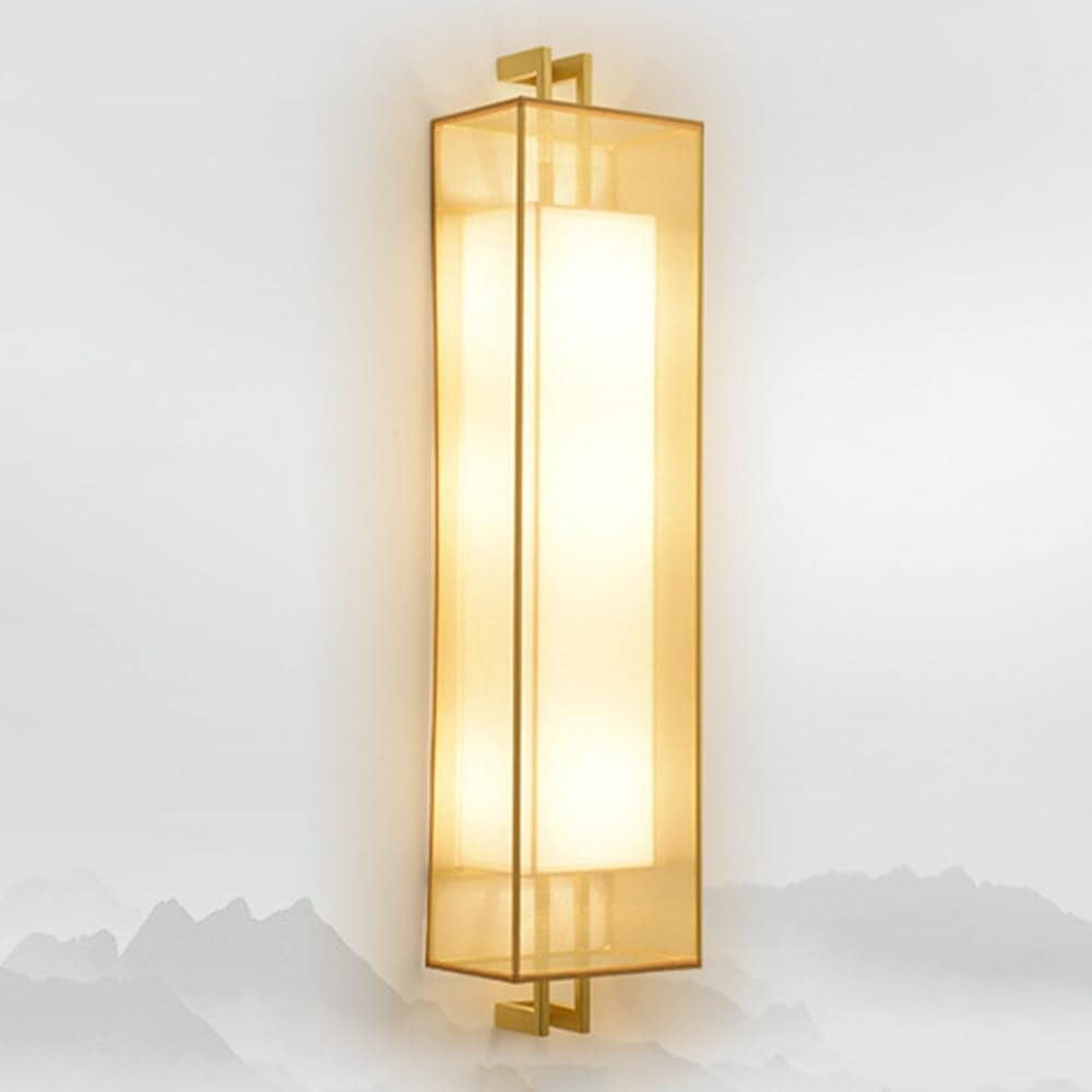 JYBNBBE Modern Wall Sconce Lights for Indoor Fabric Night Light Fixture Rectangular Wall Lamp Creative Wall Lamp for Bedroom Living Room Corridor Study Hallway