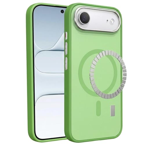 Image of VONZEE Magnetic for iPhone 17 Air Case (2025)(Compatible with MagSafe)(Military Grade Drop Protection) Matte Shockproof with Anti-Fingerprint Phone Cover, 6.6''|Green
