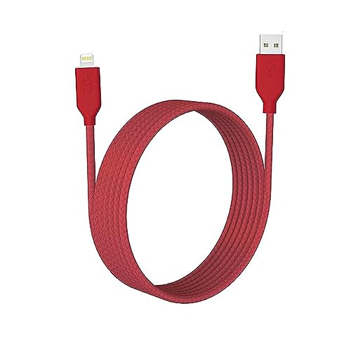 Classy Chargers MFI Certified Lightning Cable | 6FT Charging Cable Supports iPhone & iPad Devices (Red)