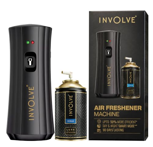 Image of Involve Luxe Automatic Air Freshener Kit (Machine + Refill) | Ocean Fragrance | Premium Room Freshener with Adjustable Spray Control | Long-Lasting for Home & Office | Up to 2200 Sprays | 225ml