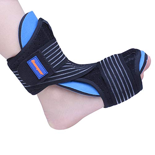 Plantar Fasciitis Night Splint Foot Drop Orthotic Brace for Sleep Support- Adjustable Dorsal Night Splint for Effective Relief from Plantar Fasciitis Pain (Silver)