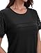 Imagen de Suncife Blusa de encaje para mujer, manga corta