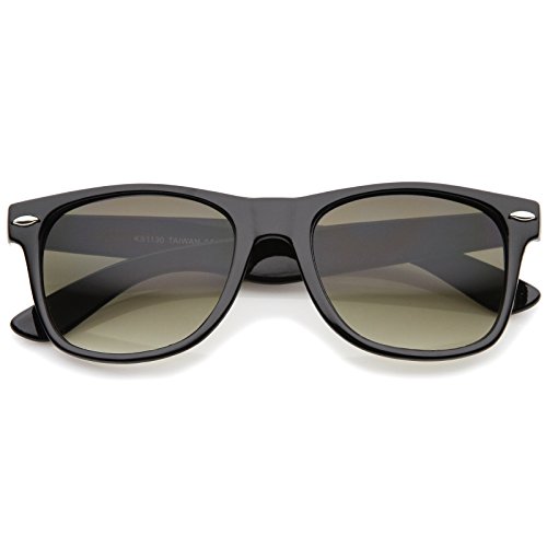 zeroUV Classic Wide Temples Neutral-Hued Square Lens Horn Rimmed Sunglasses 54mm