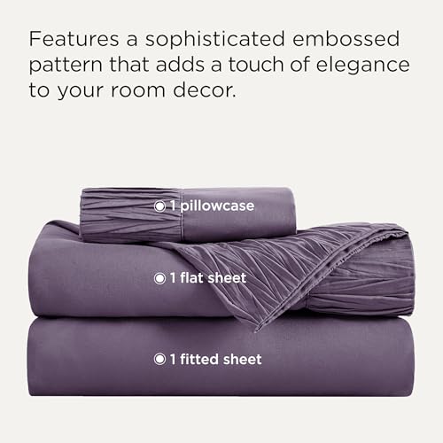 Image of Bedsure Twin XL Sheets Dorm Bedding - 3 Pieces Soft Extra Long Twin Sheets, Breathable & Cooling Bed Sheets Set, Oeko Tex, Easy Care Microfiber for Women, Men, Dusty Purple