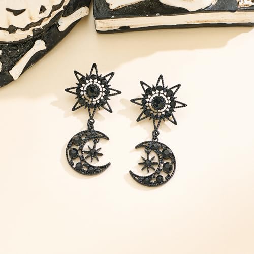 WOWORAMA Halloween Earrings Cute Pumpkin Earrings for Women Fun Crystal Pumpkin Stud Earrings Funny Smiling Face Pumpkin Drop Earrings Halloween Earrings Jewelry