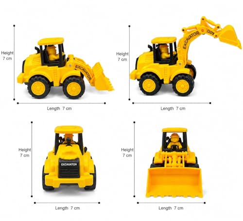 Image of Mini Excavator Toy for Kids | Construction Vehicle Playset, 7 cm, Safe & Fun for Toddlers