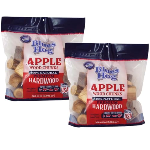 Blues Hog Barkless Apple Wood Chunks for Grill or Smoker (Pack of 2)