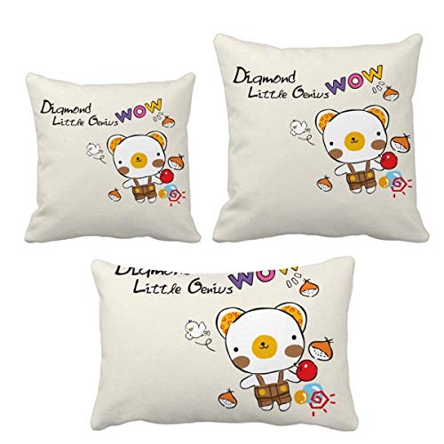 Housse de coussin ours dessin animé idée cadeau originale déco salon