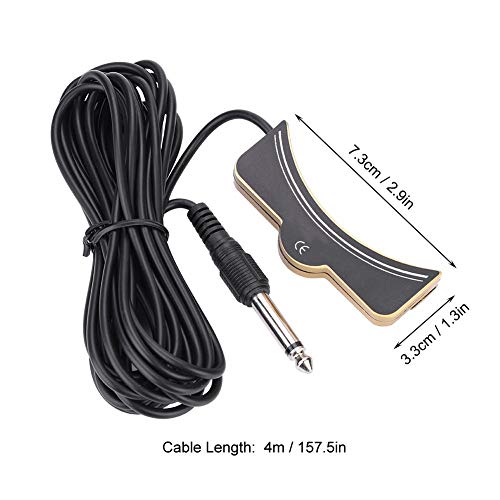 image for Dilwe Guitar Pickup, Soundhole Sound Pickup Cable Transducer for Folk 