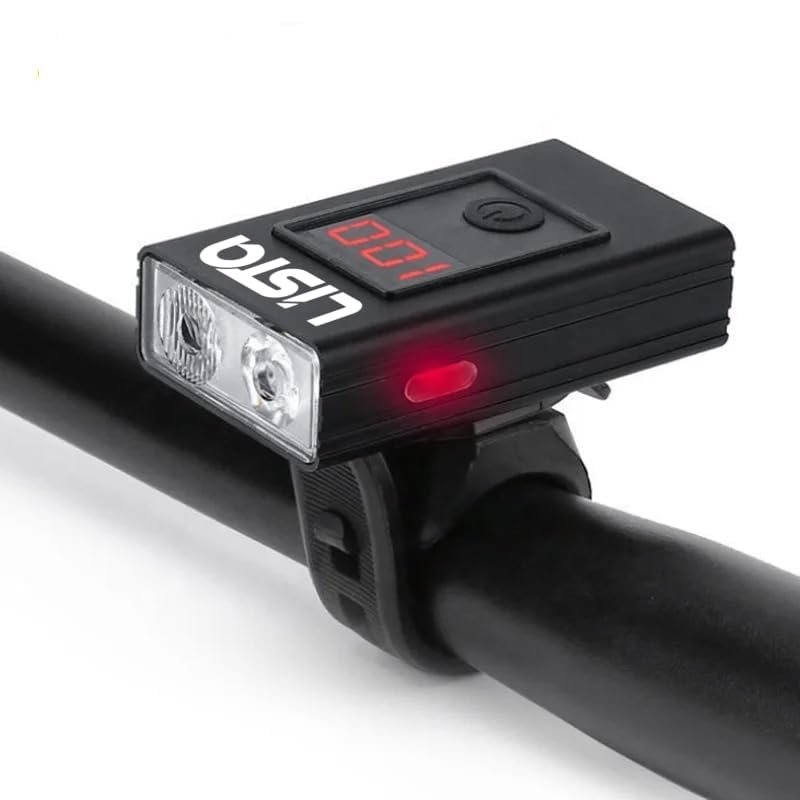 Lista Bike Front Light Digital Display/Indicator Light 500 Lumens 2000mAh USB Rechargeable for Cycle Bicycle (B0CW7BHXQH) Amazon Price History, Amazon Price Tracker