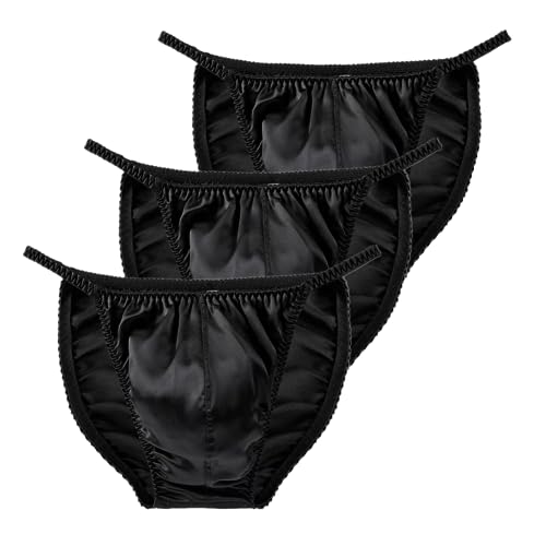 Men's Pure Silk Underpants Satin Briefs Bikini Underwear Sexy Panties For Men Underpants