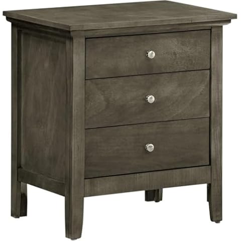 Glory Furniture Hammond Wood 3 Drawer Nightstand Cover