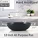 Cooks Standard Everyday Pan with Glass Lid, Chef's Pan 12-Inch Hard Anodized Nonstick All Purpose Pan 5-Quart Wok Stir Fry Pan, Black