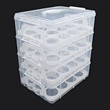 RUETERY Cupcake-Träger, 4-Tier-Cupcake-Träger Mit Deckel Und Griff 48 Cupcakes Schlitz, Zerlegt Unabhängig Verwendet, Für Hochzeit Geburtstagsfeier.