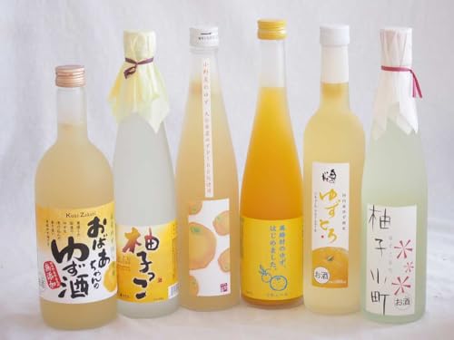 爽やかなゆず酒6本セット(国内産ゆず使用ゆずとろ 7%(福島県) 柚子小町(長崎県) 大分県産ゆず100% 小野屋のゆず 柚子っこ7%(愛知県) 馬路村のゆず、はじめました。ゆず梅酒 国産ゆず100%おばあちゃんのゆず酒 7度) 500ml×5本 720