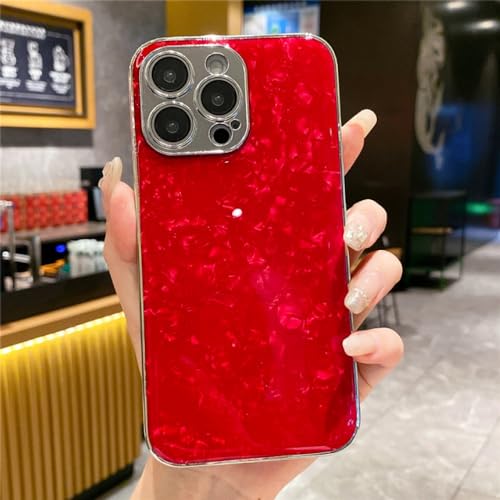 Étui iPhone 11 Pro Max antichoc résistant aux rayures marbre rouge
