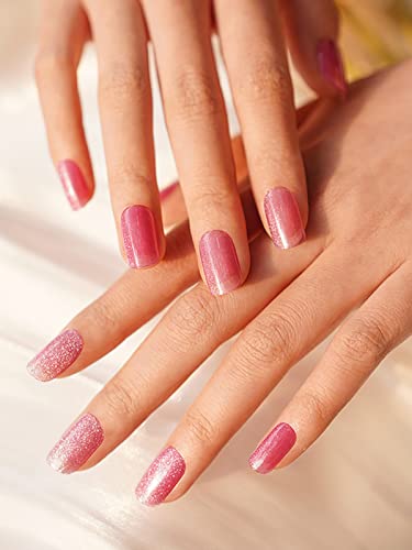 Namico Semi Cured Gel Nail Strips,20Pcs Nail Stickers, Easy To Use, Long Lasting, Salon Quality Nail Wraps, Includes Prep Pads, Nail File & Wood Stick #TOP3