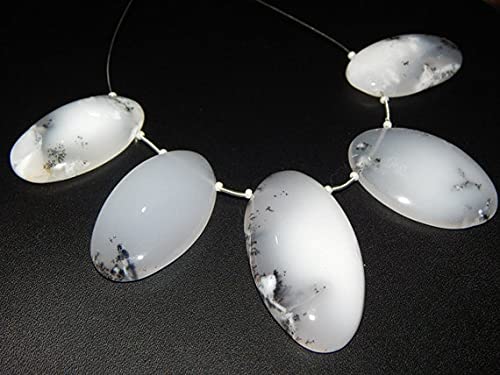 Perle opale dendritique LKBEADS ovale lisse pour remplacer les gemmes ternes