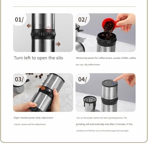 Cafetera portátil con molinillo y taza de 150 mL miniatura 7
