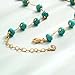 LADYGD Created Turquoise Necklace for Women 14K Gold Plated Beaded Choker Boho Necklaces Handmade Beach Summer Everyday Western Jewelry Gifts