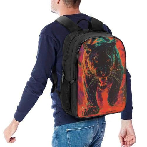 Mochila infantil Black Panther con estampado 3D y compartimento escolar de 40cm de altura 5
