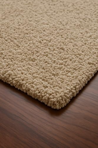 Image of Carpet for Hallway, Kitchen, and Modern Interiors, Cozy Shag Runner for Living Room, Entryway & Office Decor Size 3x5 feet Beige