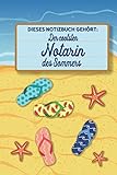 Dieses Notizbuch gehört der coolsten Notarin des Sommers: blanko A5 Notizbuch liniert mit über 100 Seiten Geschenkidee - Strand und Sommer Softcover