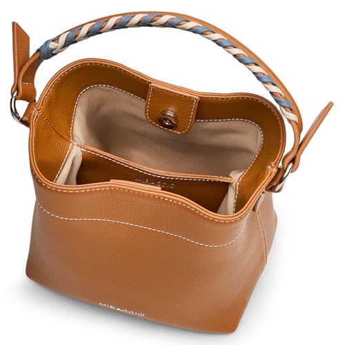 Image of Miraggio Summer Scoop Top Handle Bucket Handbag For Women With Adjustable & Detachable Strap