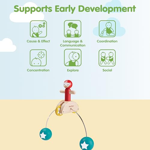 Riding Acrobat Plan Toys jouet d'éveil en bois suspendu pour bébé - 4