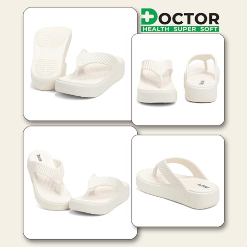 Image of DOCTOR HEALTH SUPER SOFT Women Soft EVA Flip Flops | Lightweight Cushioned Slippers | Anti-Slip Casual Sandals for Indoor Outdoor Everyday Wear