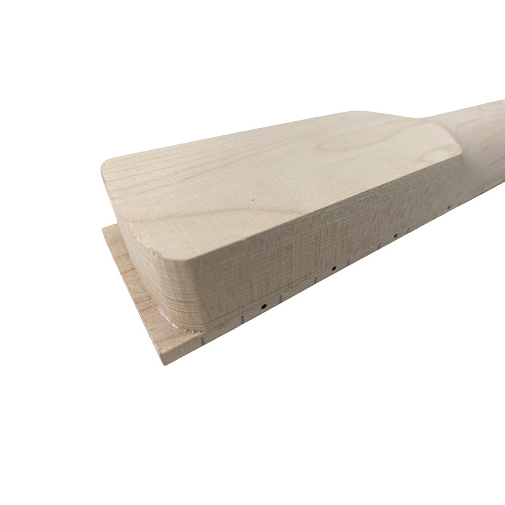 Manico sinistro per chitarra elettrica, 22 tasti 648 mm, in acero, tastiera in palissandro, puntini doppi laterali, dado normale, bullone sul tallone, senza legame