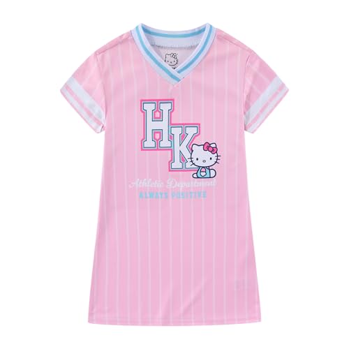 Hello Kitty Sanrio Girls Jersey Dress for Big Kids Pink