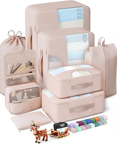 Veken 8 Set Packing Cubes, Christmas Gifts for Women Mom