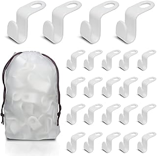 FULUDM 100PCS Clothes Hanger Connector Hooks Set - Coat Hanger Hooks for Closet Wardrobe Organiser Space Saving with Storage Bags