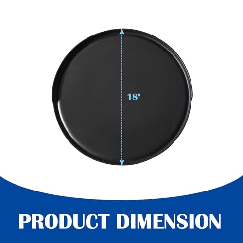 Image of 2-in-1 Cast Iron Griddle for Oklahoma Joe's 7577447P04 Charcoal Grill, 18 inch Non-stick Griddle Pan for Outdoor Weber, Nexgrill, Kamado, Big Green Egg 18 & 22 inch Charcoal Kettle Grill Accessories