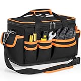 Rxakudedo ツールバッグ 工具箱 工具入れ 防水ソフトボトム大型ツールオーガナイザー 長さ31 x 幅 19x 高さ25CM