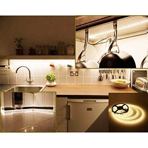 Zysiee Foxdam Flexible Led Strip Lights,300 Units Smd 5050 Leds,Led Strips,Waterproof,12 Volt Led Light Strips, Pack Of 16.4Ft/5M,For Holiday/Home/Party/Indoor/Outdoor Decoration(Warm White) #TOP1