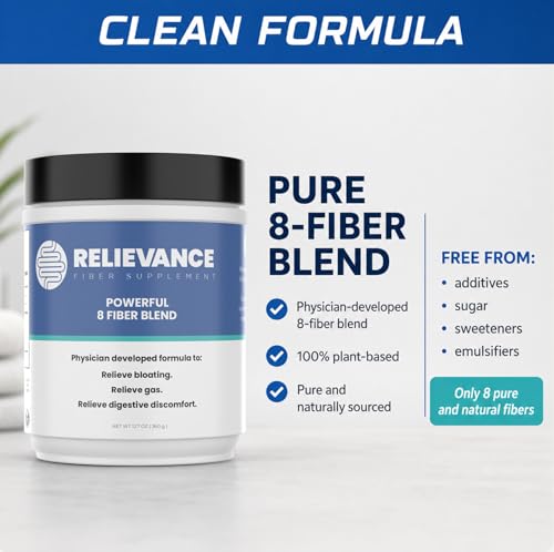 Fiber Supplement - Clean Formula - Bloating & Gas Relief Fiber Supplement – 8-Fiber Blend for Digestive Health, Doctor Developed, Supports Regularity & Gut Comfort - Image 4