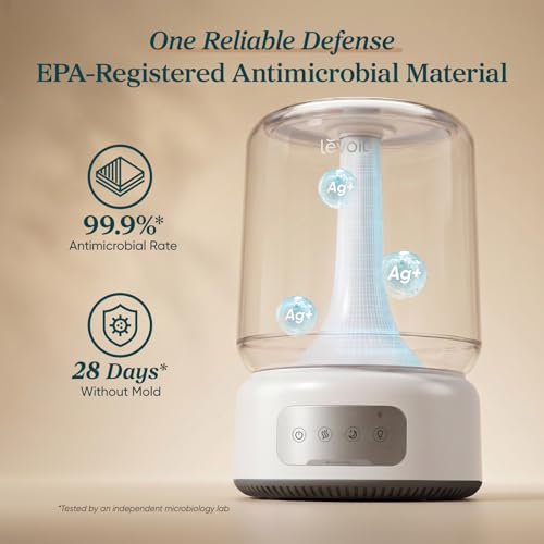 Image of Levoit Humidifiers for Bedroom Large Room Home, 6.2L Cool Mist With 62H Runtime, Top Fill Design, Dishwasher Safe, Easy to Clean, Quiet 26dB, Manual Touch Control, Auto Shut Off, NeoClassic 650