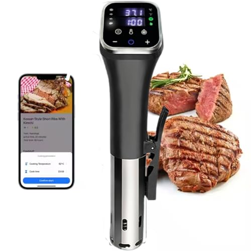 Forubar Sous Vide Cooker Sous-Vide Cooker Precision Control with WiFi APP 1100W Sous Vide with App Preset Menus Recipes Precise Temperature & Timer
