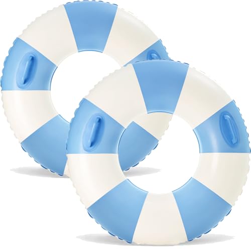 Image of 2 PCS Inflatable Pool Floats for Swimming Pool Party Lake Beach Adults - Floaties Pool Tubes Swim Rings Tubes Floaties for Beach Pool Party Decorations
