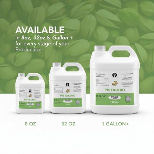 Image of Dolce Flav Pistachio Extract - 8 Ounce Water-Soluble Kosher, Sugar-Free, Concentrated Nutty Pistachio Flavor for Baking, Ice Cream & Pastries, Includes Measured Dropper