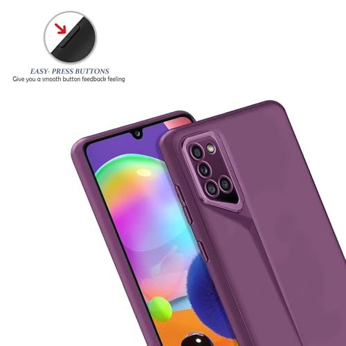 Image of Amazon Brand - Solimo Ultra-Thin Blade Runner Series Matte Finished Camera Protection Soft Back Cover for Samsung Galaxy A31 - Purple