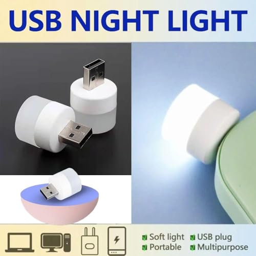 Image of NEW Mini USB LED Flexible Light Lamp & Type-C OTG Fan Combo Set of 3 - Plastic Bulb, Night Light, USB Bulb Portable Cooling Fan Flexible Cooler Connect with Laptop, Smartphone, Powerbank,