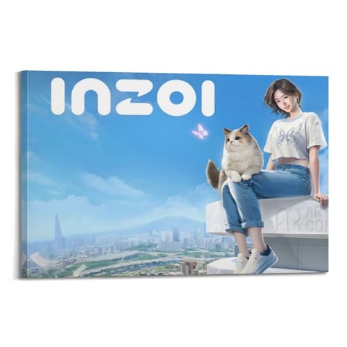 LXODGHE Inzoi Spiel-Poster, dekoratives Gemälde, Leinwand, Wandposter und Kunstdruck, moderne Familienschlafzimmer-Dekoration, Poster, 20 x 30 cm