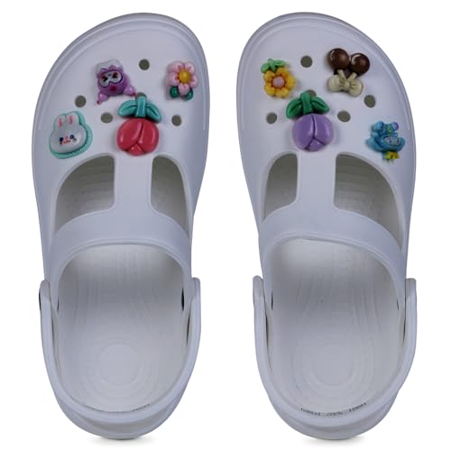 Image of DOCTOR EXTRA SOFT Women's Classic Charms Clogs /Sandals with Adjustable Back Strap for Adult | Comfortable & Light Weight | Stylish & Anti-Skid |Waterproof & Everyday Use Mules for Girls & Ladies D-511