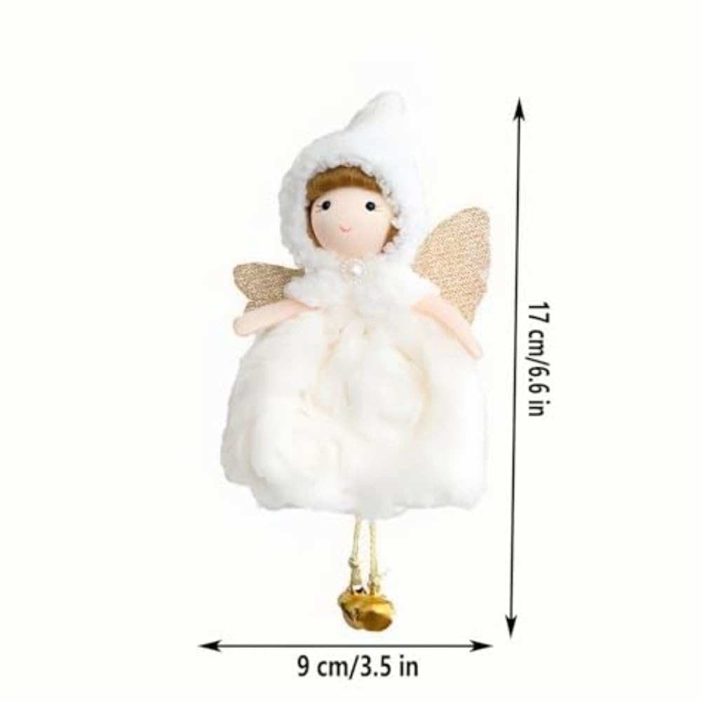 FACAIIO Decoración navideña para árbol, Navidad, vacaciones, muñeca de Navidad, colgante de ángel