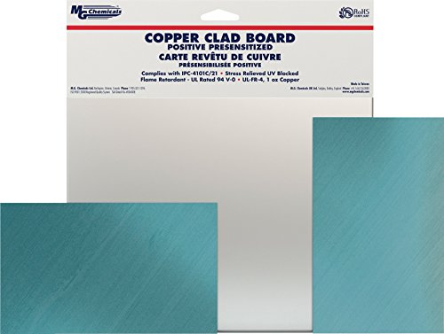 MG Chemicals 6" x 4" Positive Presensitized Copper Clad Board, Single Sided, 1 oz Copper, 1/16" Thick, FR4, cat# 606 #1