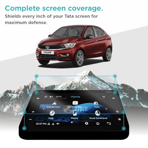 Image of Spartan Shield [2 PACK] Screen Guard For TATA TIGOR 2025 Facelift || XZ || 7 Inch Infotainment Touchscreen + Steering Cluster Protector || Anti Scratch | Water Resistant | HD Clear | High Touch Sensitivity | TataTigor 9H Car Display Accessories 2026+ [Not Tempered Glass]