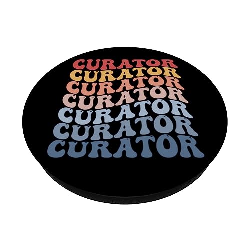 Curator Groovy Retro PopSockets Swappable PopGrip, Black - Image 2